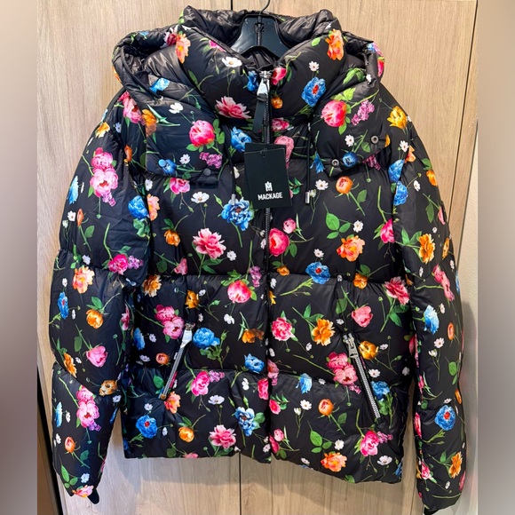 NWTs Mackage Men’s Kent Floral Down Jacket. Sz. 42 - Picture 5 of 16
